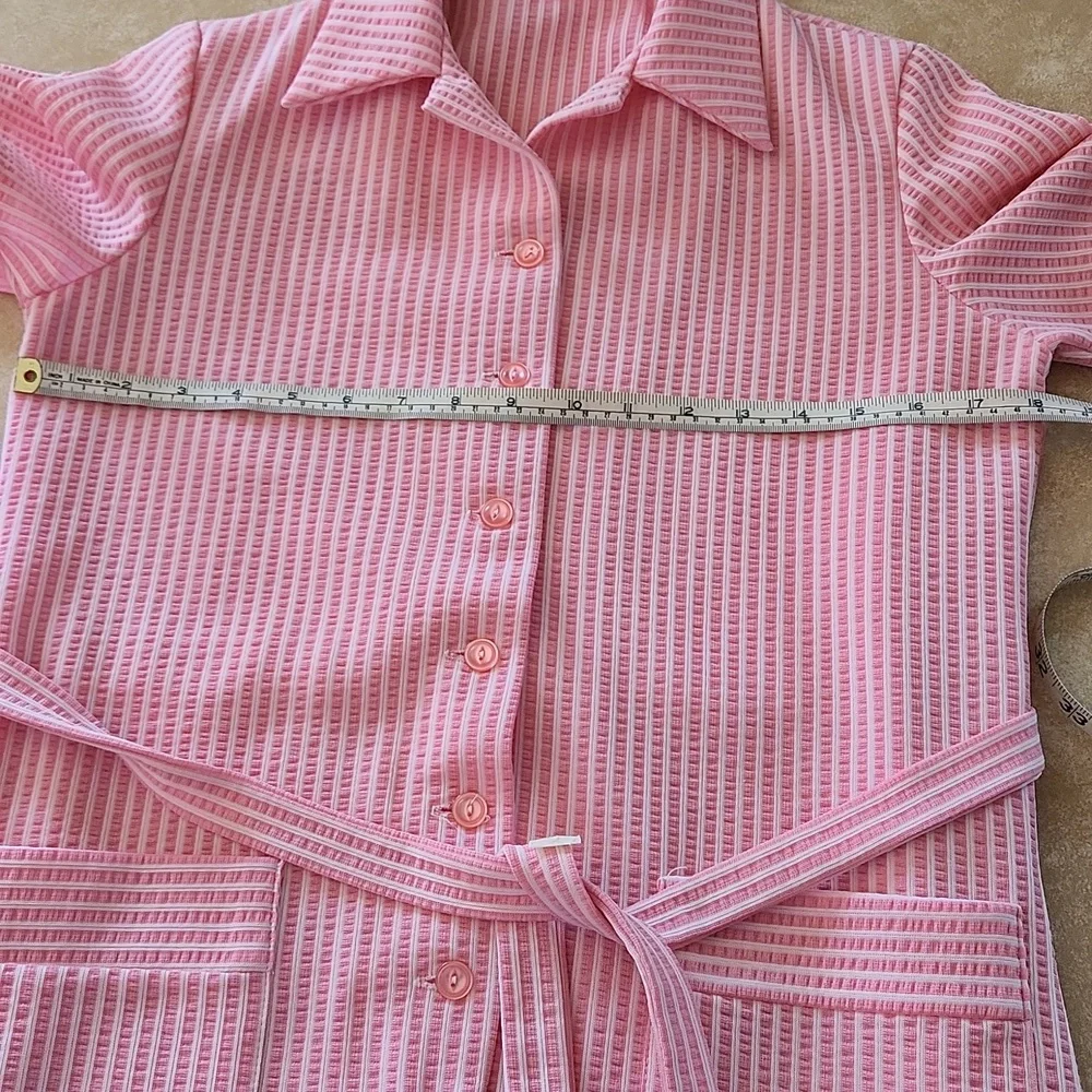 Misses vintage handmade seersucker dress; bust 36" appr Size 10/12 - Picture 5 of 6